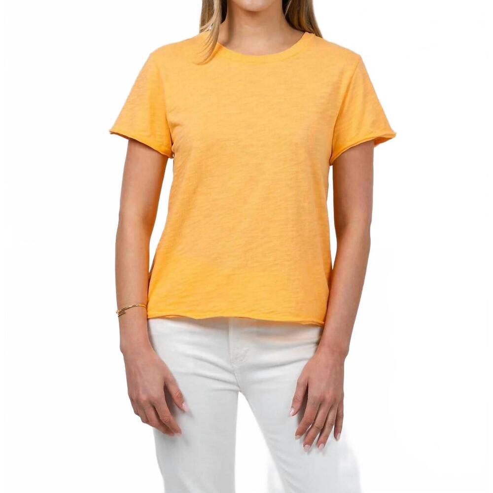 NEW ELLIOTT LAUREN silvie short sleeve tee in creamsicle